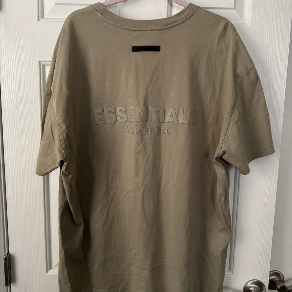 Fear of God Essentials Beige Short Sleeve Tee